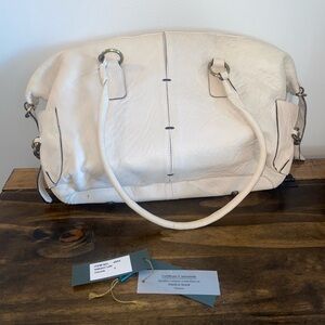 Paola Masi White Genuine Leather Shoulder Bag NWT